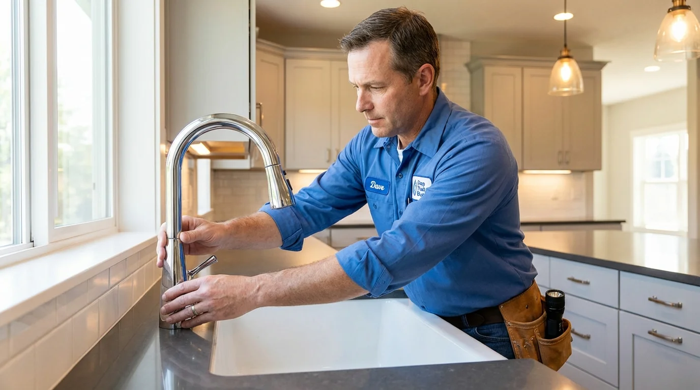 Kitchen faucet installation by Johns Plumbing LLC in Perth Amboy