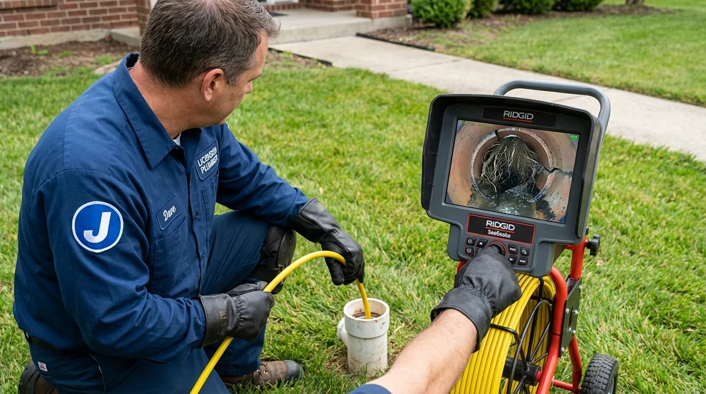 Sewer camera inspection being performed by Johns Plumbing LLC in Perth Amboy